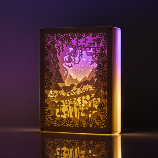 Fox running 3D PAPER CUT LIGHTBOX Fox running 3D PAPER CUT LIGHTBOX