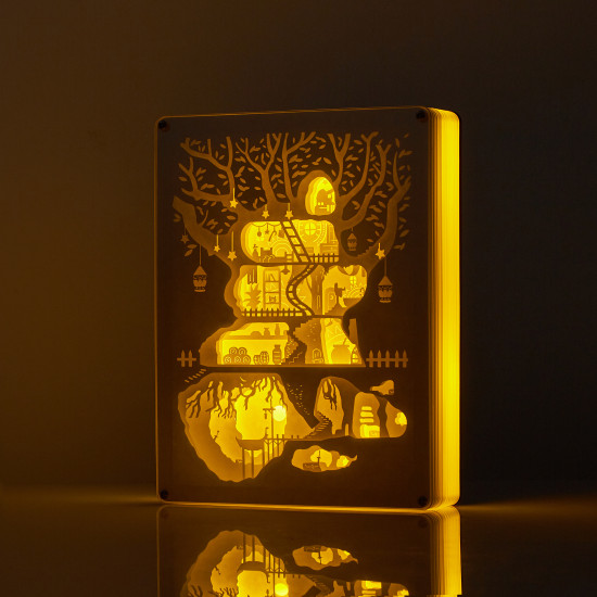 Tree hole 3D PAPER CUT LIGHTBOX