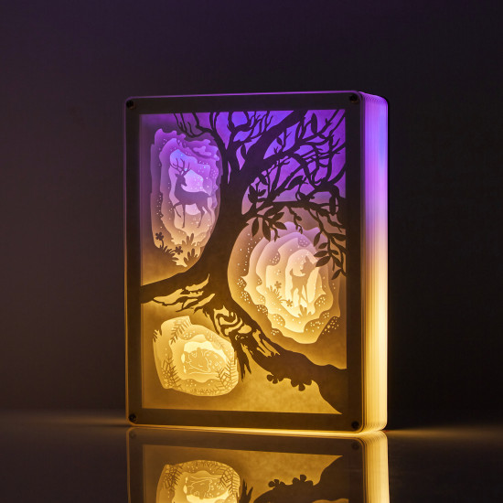 Forest Fawn 3D PAPER CUT LIGHTBOX