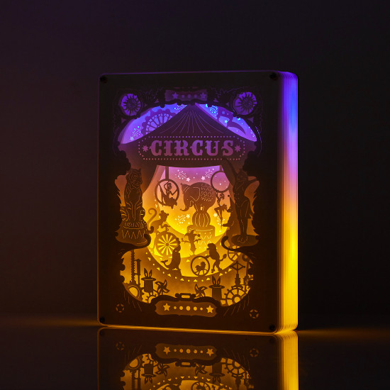 circus 3D PAPER CUT LIGHTBOX