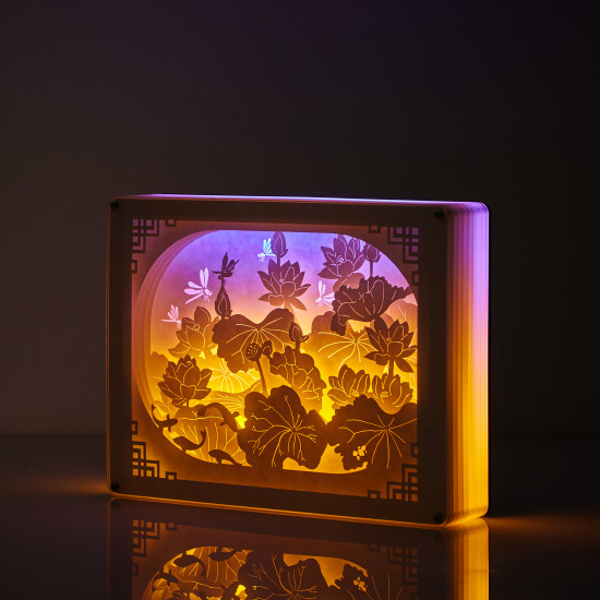 Chinese style 3D PAPER CUT LIGHTBOX
