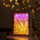 Light and tree  3D PAPER CUT LIGHTBOX