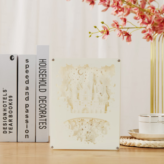 castle 3D PAPER CUT LIGHTBOX