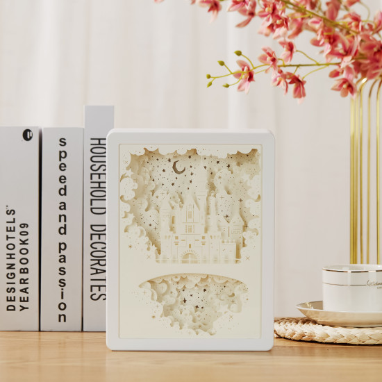 castle 3D PAPER CUT LIGHTBOX