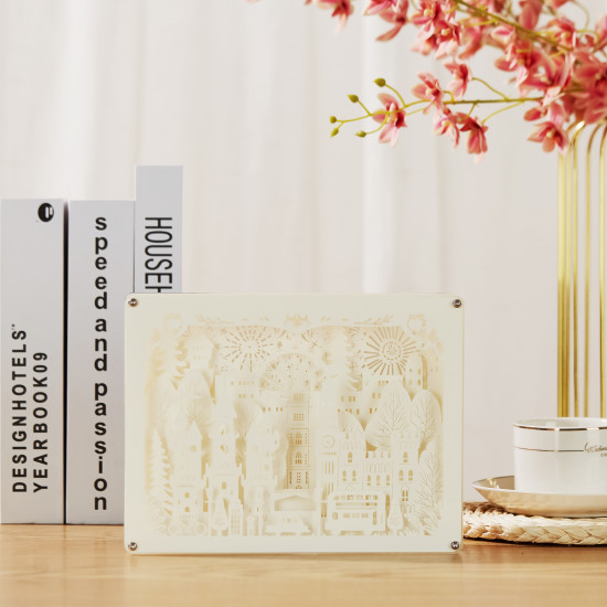 city 3D PAPER CUT LIGHTBOX