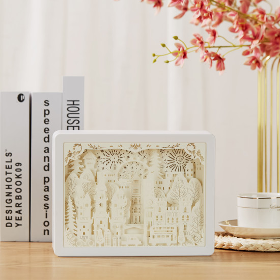 city 3D PAPER CUT LIGHTBOX
