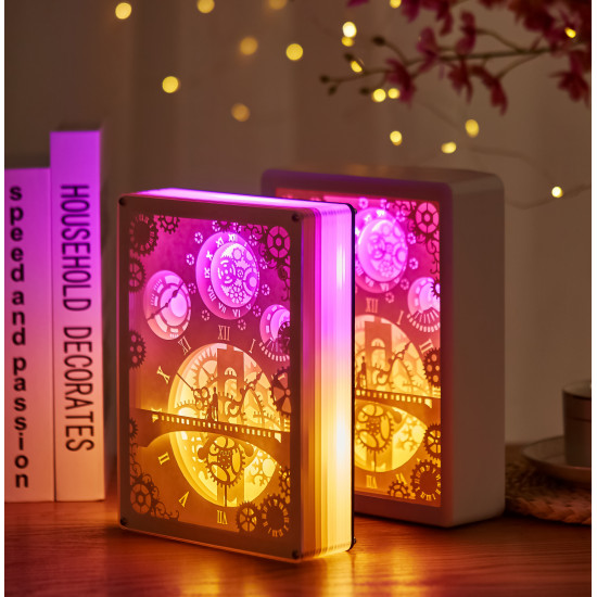 romantic 3D PAPER CUT LIGHTBOX