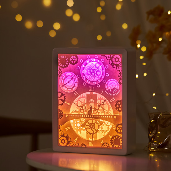 romantic 3D PAPER CUT LIGHTBOX