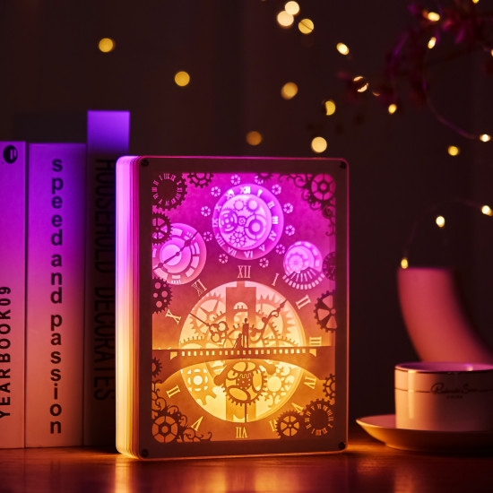 romantic 3D PAPER CUT LIGHTBOX