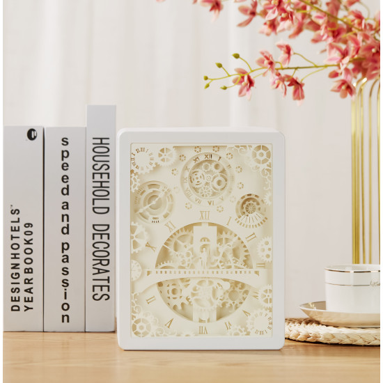 romantic 3D PAPER CUT LIGHTBOX