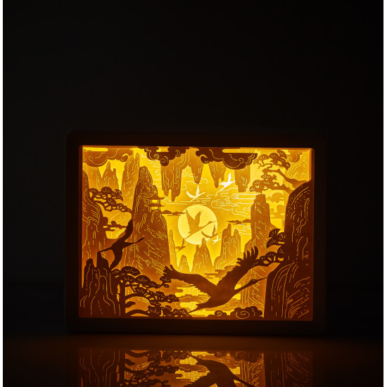 Crane 3D PAPER CUT LIGHTBOX