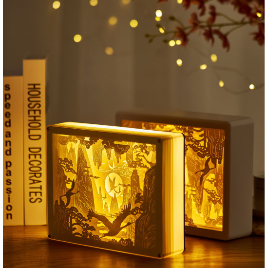 Crane 3D PAPER CUT LIGHTBOX