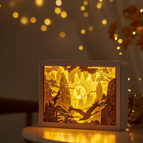 Crane 3D PAPER CUT LIGHTBOX