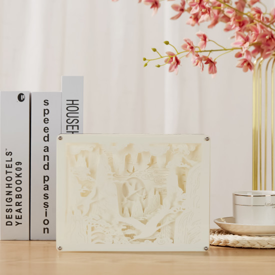 Crane 3D PAPER CUT LIGHTBOX