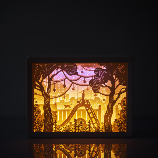 Amusement park  3D PAPER CUT LIGHTBOX