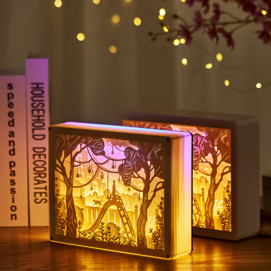 Amusement park  3D PAPER CUT LIGHTBOX