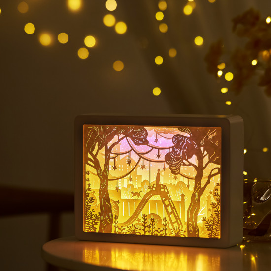 Amusement park  3D PAPER CUT LIGHTBOX