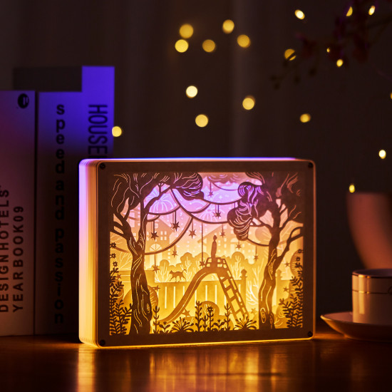 Amusement park  3D PAPER CUT LIGHTBOX