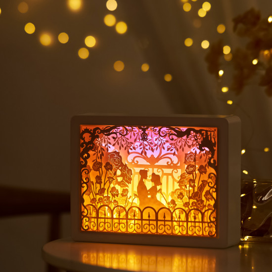 wedding 3D PAPER CUT LIGHTBOX