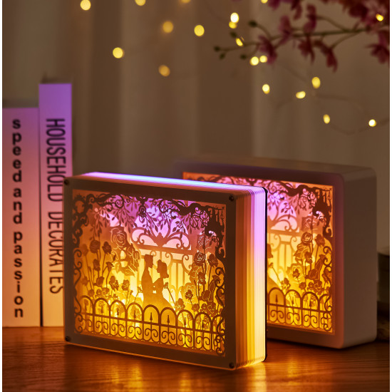 wedding 3D PAPER CUT LIGHTBOX